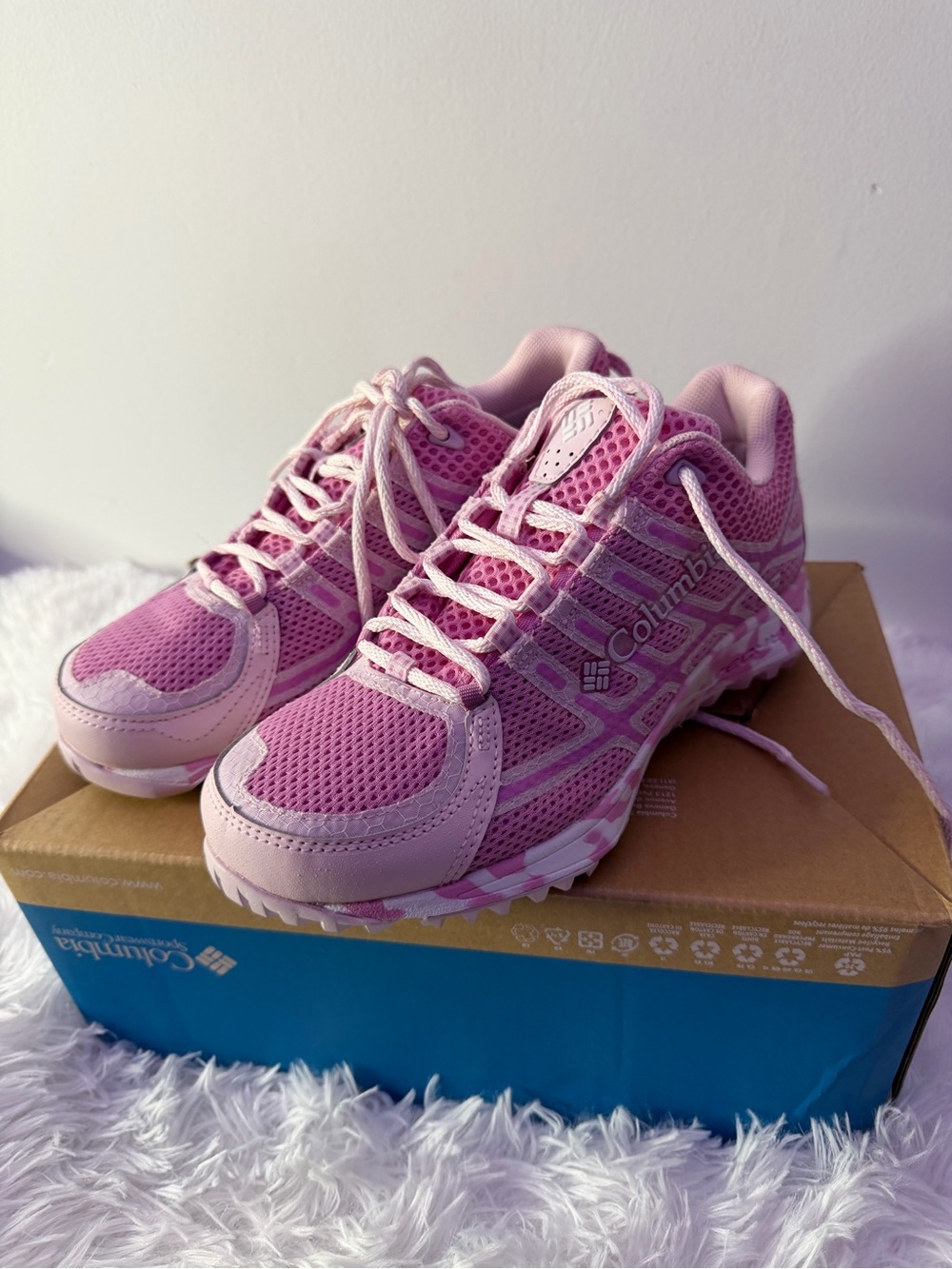 Columbia Pink Girls Trail Running Sneakers